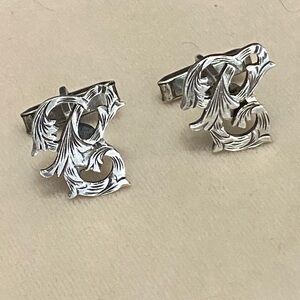 Art Deco Sterling Silver Cuff Links